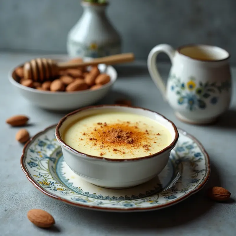 Imagen de Bienmesabe canario, postre casero de almendras típico de Tenerife