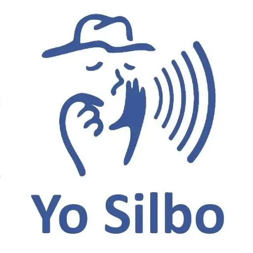 Captura de pantalla de la aplicación móvil "Yo Silbo" mostrando la interfaz para aprender o traducir el Silbo Gomero.
