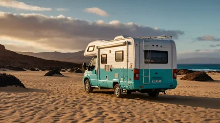 Imagen destacada para el artículo: Guía Nómada: Cómo Alquilar tu Autocaravana y Conquistar Fuerteventura