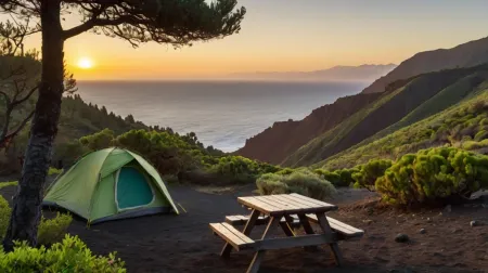 Imagen destacada para el artículo: Cómo Acampar en La Palma: Zonas Autorizadas y Normativas