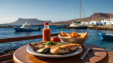Imagen destacada para el artículo: Dónde Comer en La Graciosa: Restaurantes, Pescado Fresco y Sabores Locales