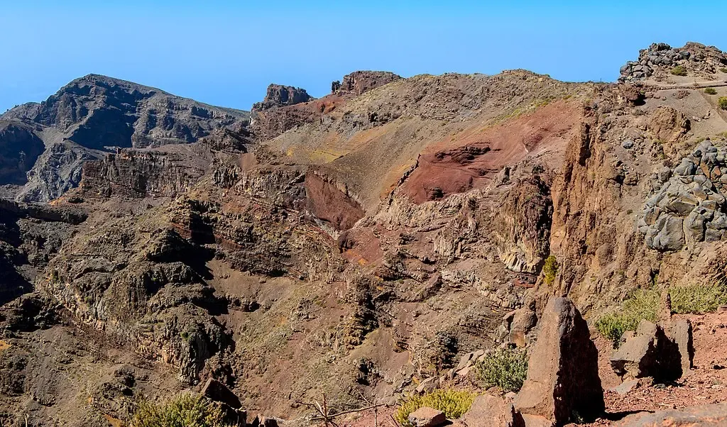 Sendero GR131 cerca del Observatorio del Roque de los Muchachos, La Palma.