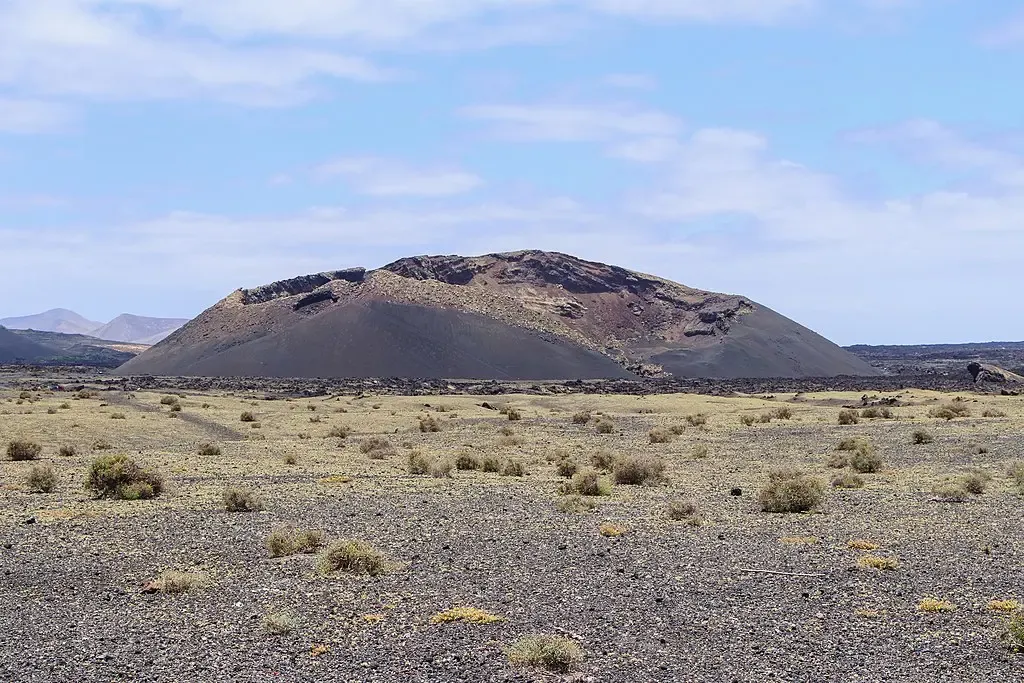 Interior del cráter del Volcán del Cuervo, Lanzarote