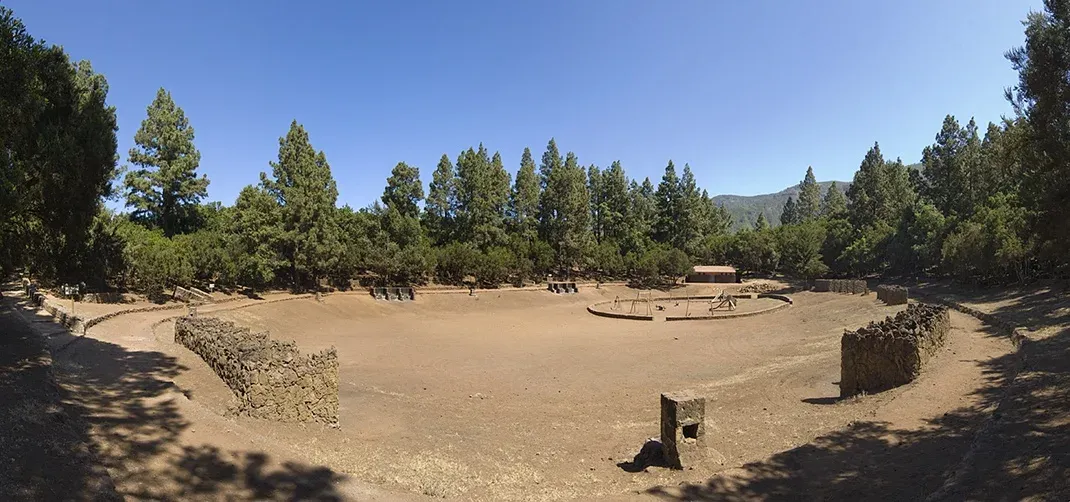 Zona de acampada dentro del Parque Nacional de la Caldera de Taburiente